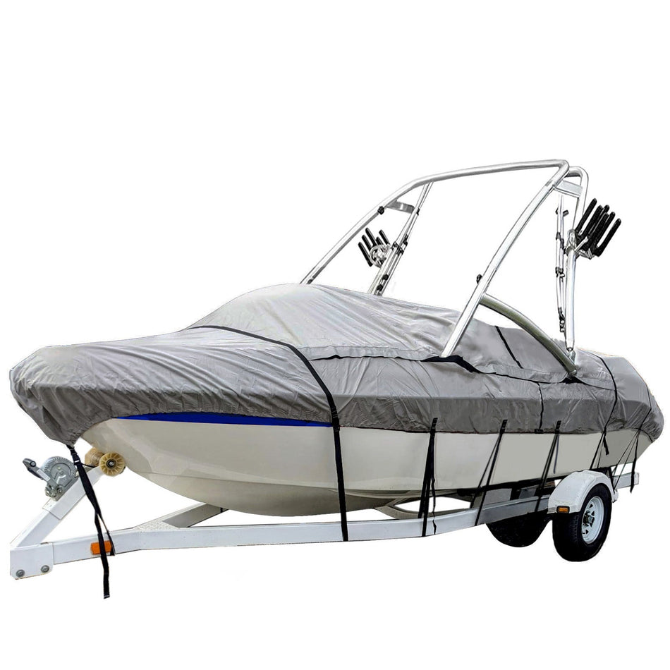 TitanShield 900D Ski & Wakeboard Tower Boat Covers 24'-26'L/ beam width to 118" W