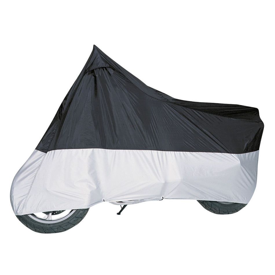 Elite Economic Guard™ Silver/Black Color Motorcycle Covers Size 5: Fits up to 120"L