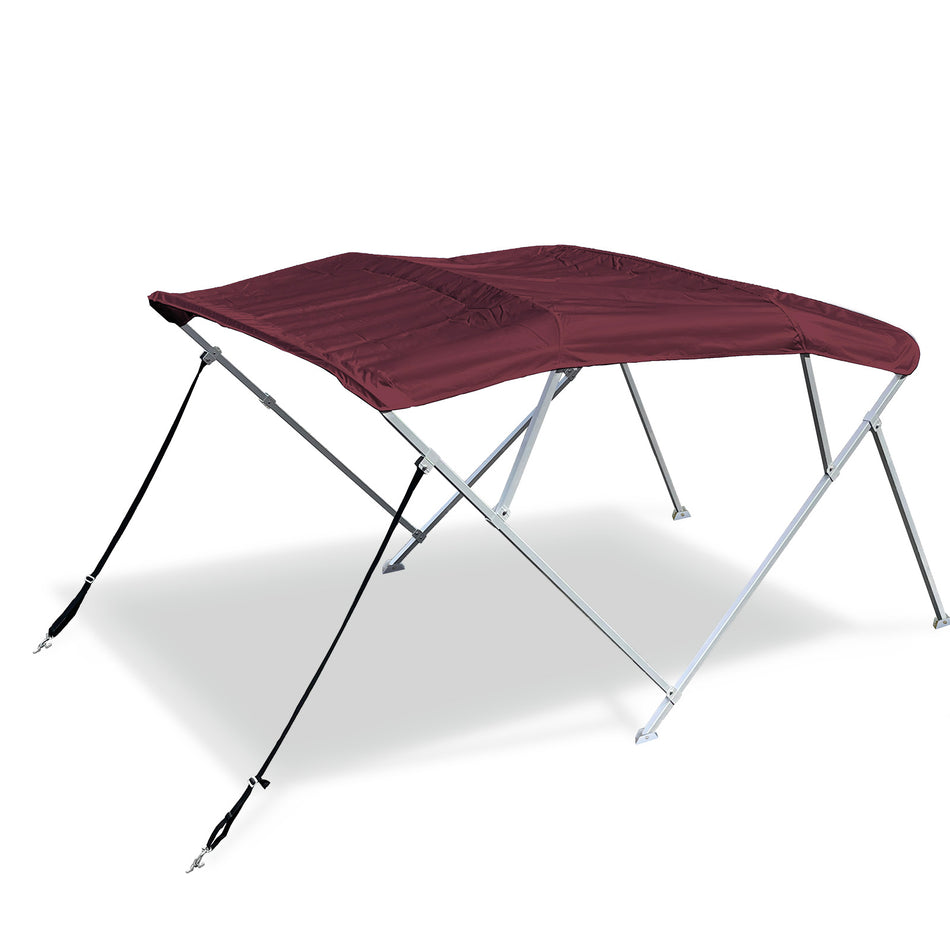 SolaquaShield 4 Bow Bimini Top Square Tube Full Set 96" Long 54" Height