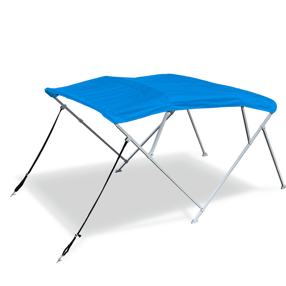 SolaquaShield 4 Bow Bimini Top Square Tube Full Set 120" Long 54" Height