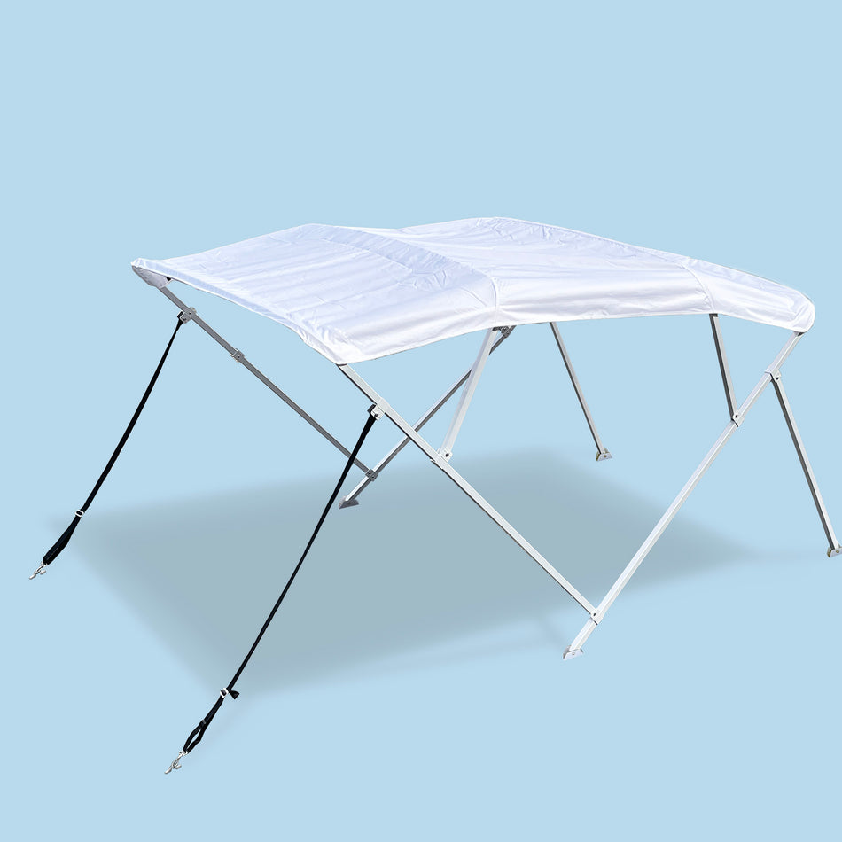 SolaquaShield 4 Bow Bimini Top Square Tube Full Set 96" Long 54" Height