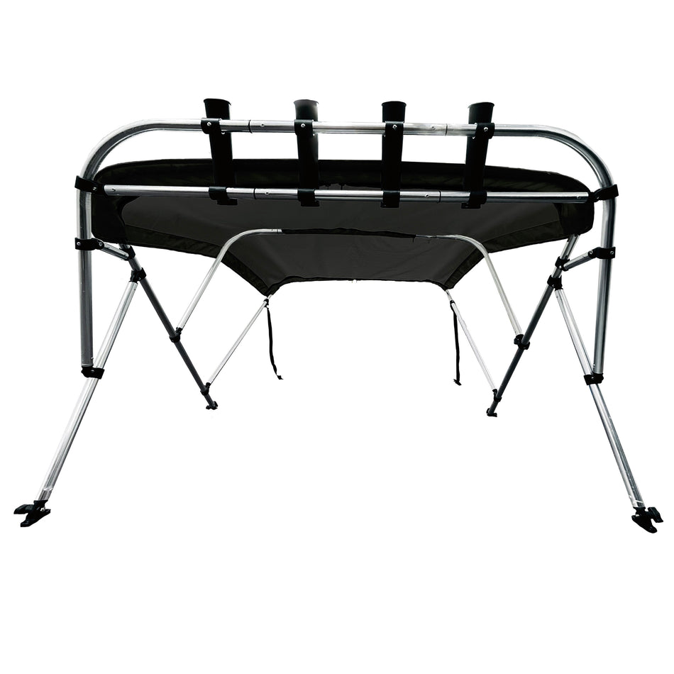 SolaquaShield 3 Bow Bimini Top 36" Height with Rod Holder Rocket Launcher