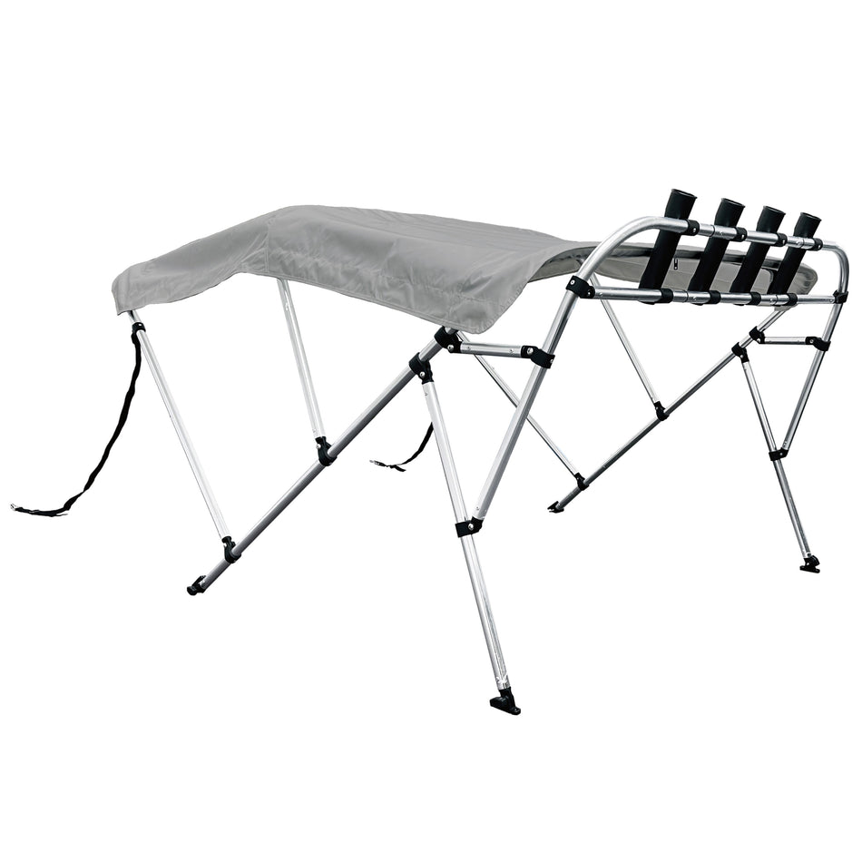 SolaquaShield 3 Bow Bimini Top 36" Height with Rod Holder Rocket Launcher