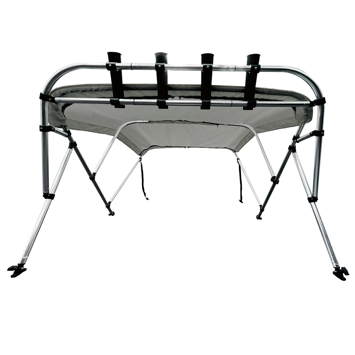 SolaquaShield 3 Bow Bimini Top with Rod Holder Rocket Launcher White / 36 SolaquaShield 3 Bow Bimini Top with Rod Holder Rocket Launcher White / 36