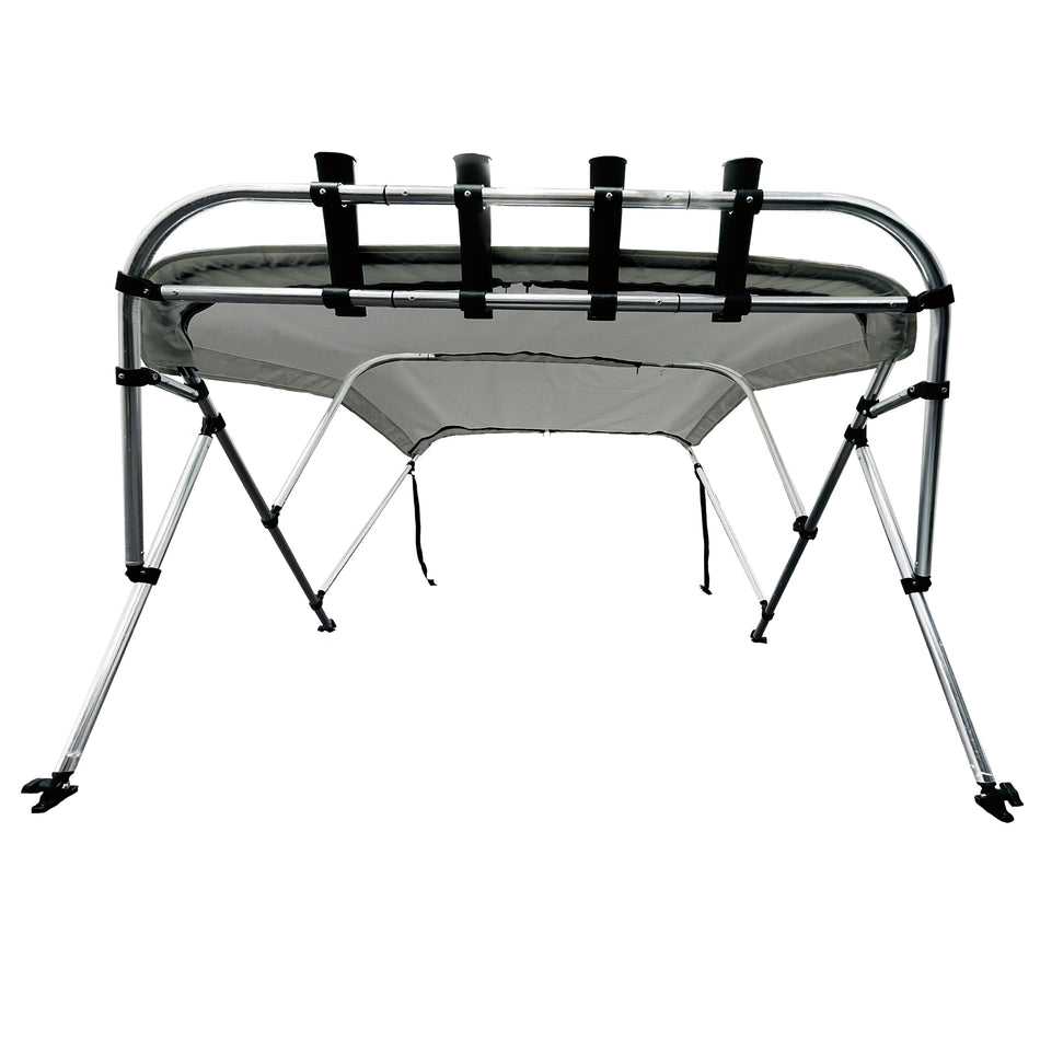 SolaquaShield 3 Bow Bimini Top 36" Height with Rod Holder Rocket Launcher