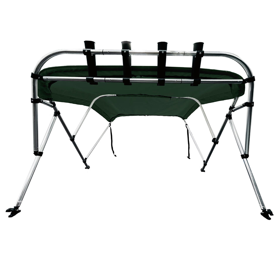 SolaquaShield 3 Bow Bimini Top 36" Height with Rod Holder Rocket Launcher