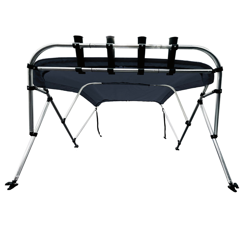 SolaquaShield 3 Bow Bimini Top 36" Height with Rod Holder Rocket Launcher