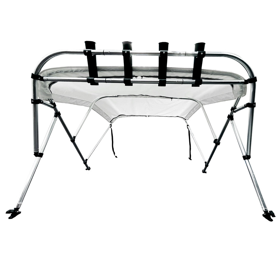 SolaquaShield 3 Bow Bimini Top 36" Height with Rod Holder Rocket Launcher
