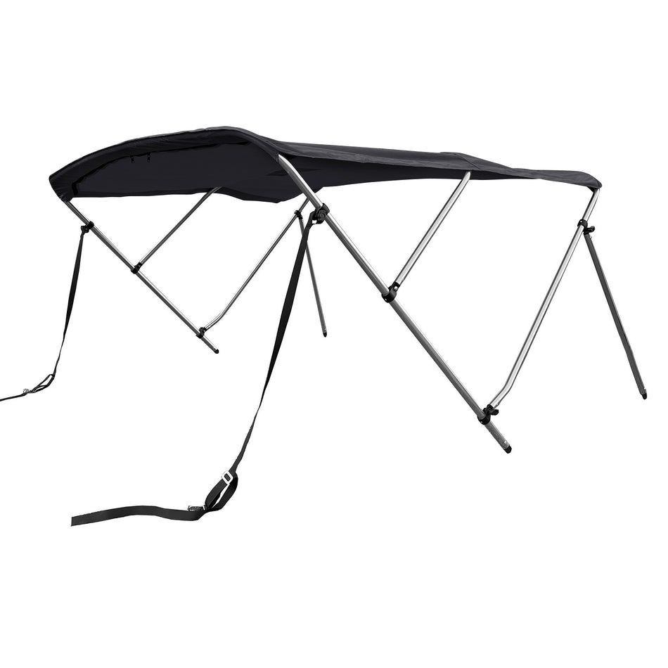 SolaquaShield 3 Bow Bimini Top Round Tube Full Set 72" Long 54" Height