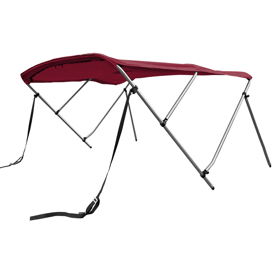 SolaquaShield 3 Bow Bimini Top Round Tube Full Set 72" Long 46" Height