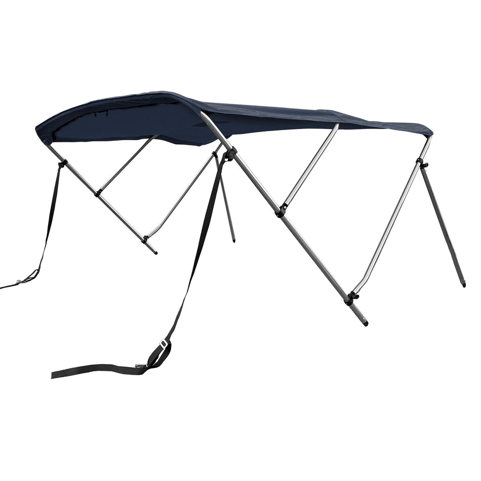 SolaquaShield 3 Bow Bimini Top Round Tube Full Set 72" Long 54" Height
