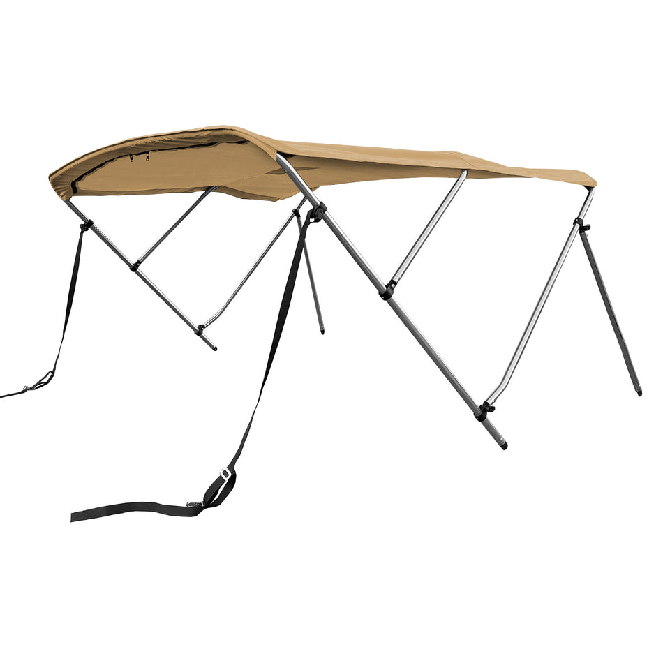 SolaquaShield 3 Bow Bimini Top Round Tube Full Set 72" Long 36" Height
