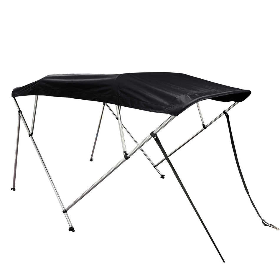 SolaquaShield 4 Bow Bimini Top Round Tube Full Set 96" Long 54" Height