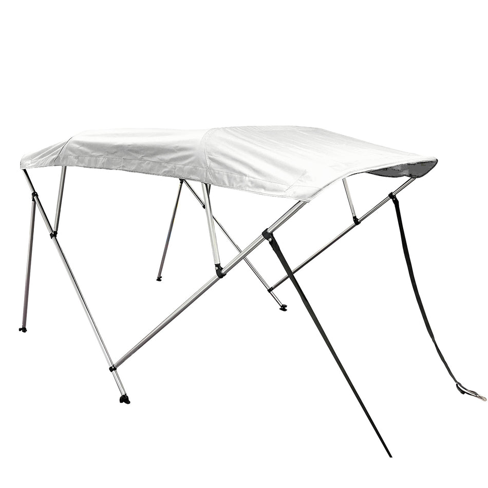 SolaquaShield 4 Bow Bimini Top Round Tube Full Set 96" Long 54" Height
