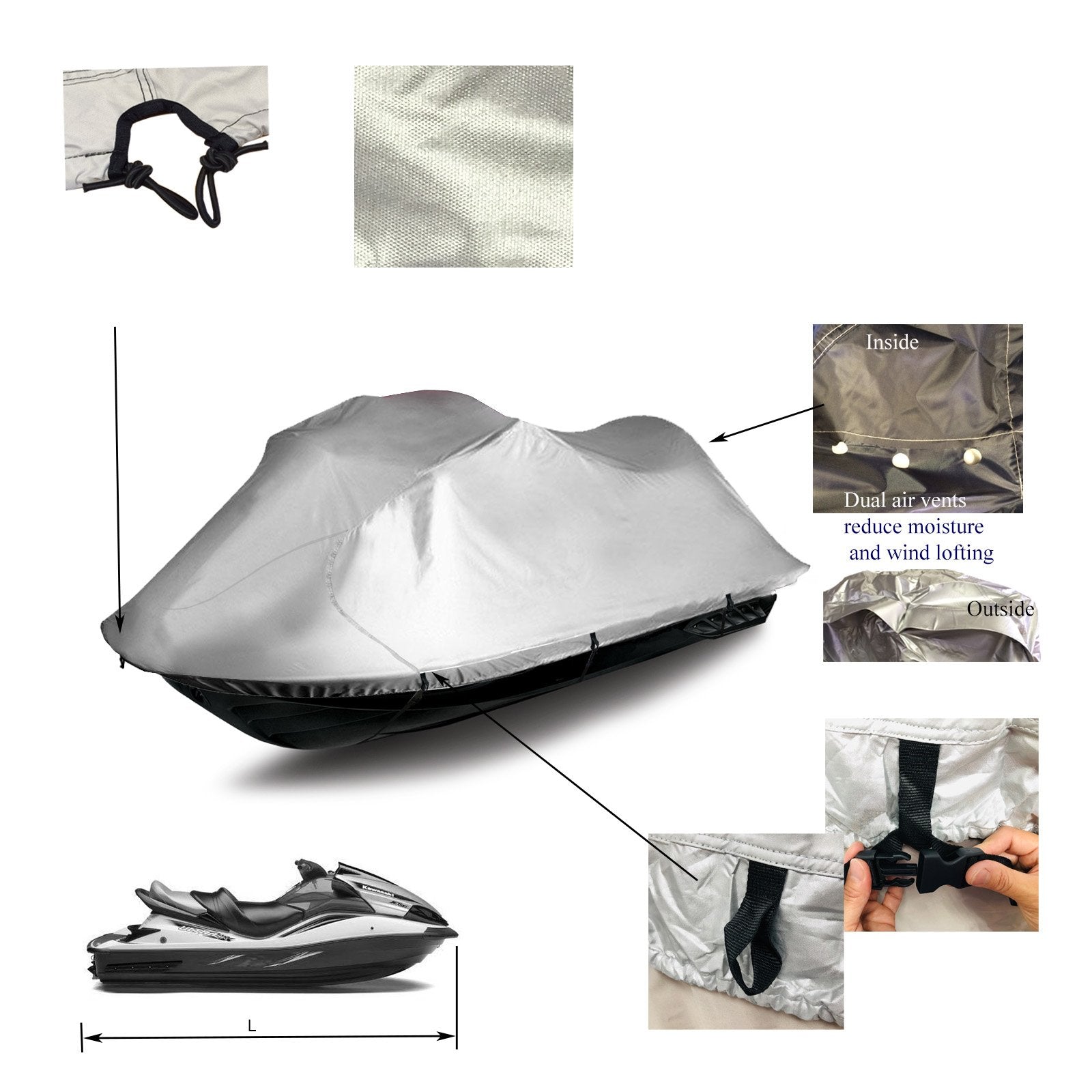 1995 Wet Jet ZX ArgentShield™ Jet Ski Cover by EliteShield™
